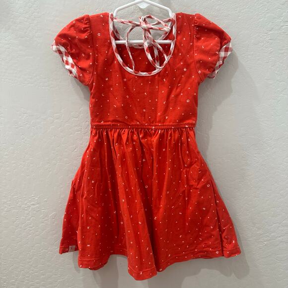 Omi Jo ABC Billow Dress Red Alphabet Back to School Dress - Picture 6 of 8